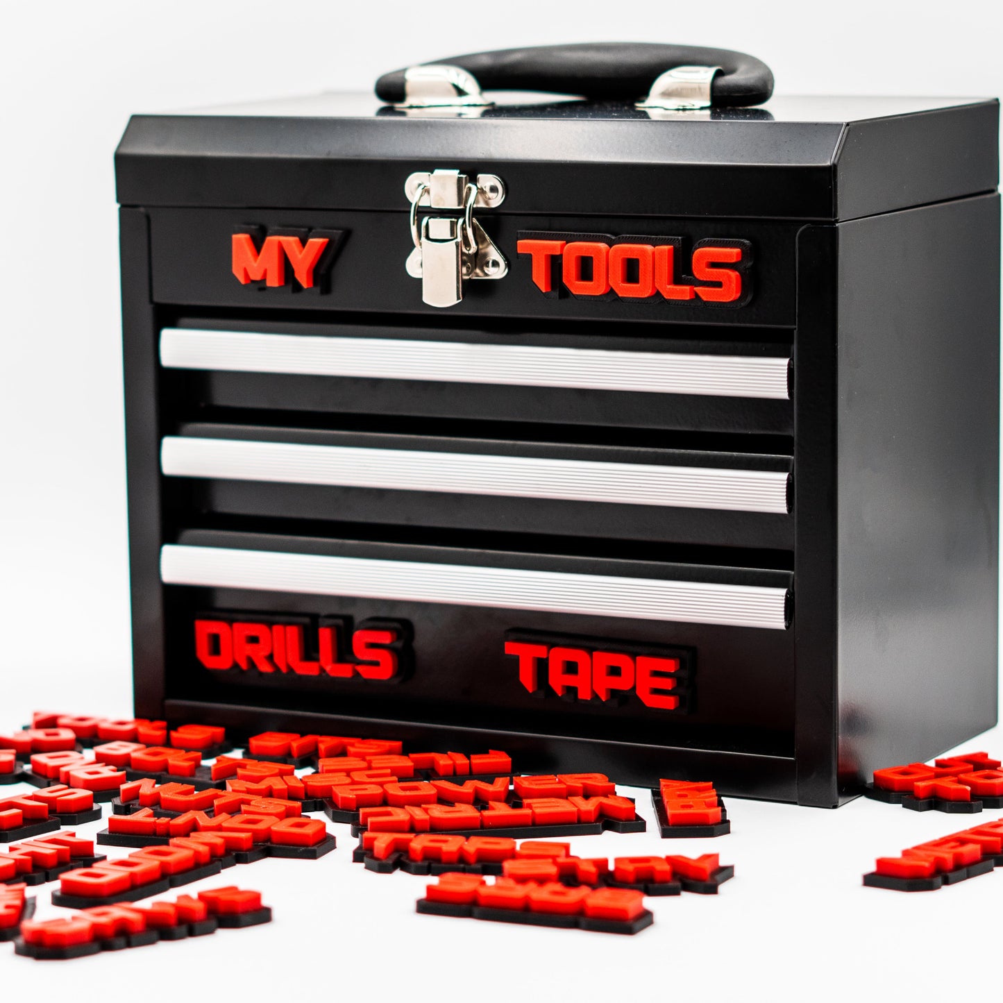 Mega Sharp Font Toolbox Label Set - 69pcs - Multiple Color Choices