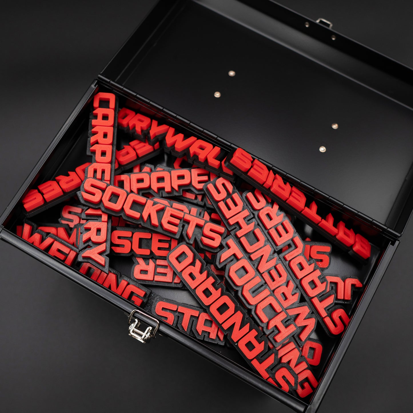 Mega Sharp Font Toolbox Label Set - 69pcs - Multiple Color Choices