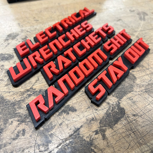 Toolbox Badge Mega Set - Full Set - Moto Font - Multiple Color Choices