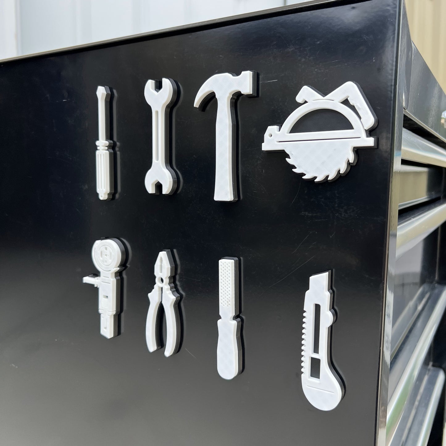 Tool Icon Essentials Set - Magnetic Toolbox Badges - Multiple Colors Available