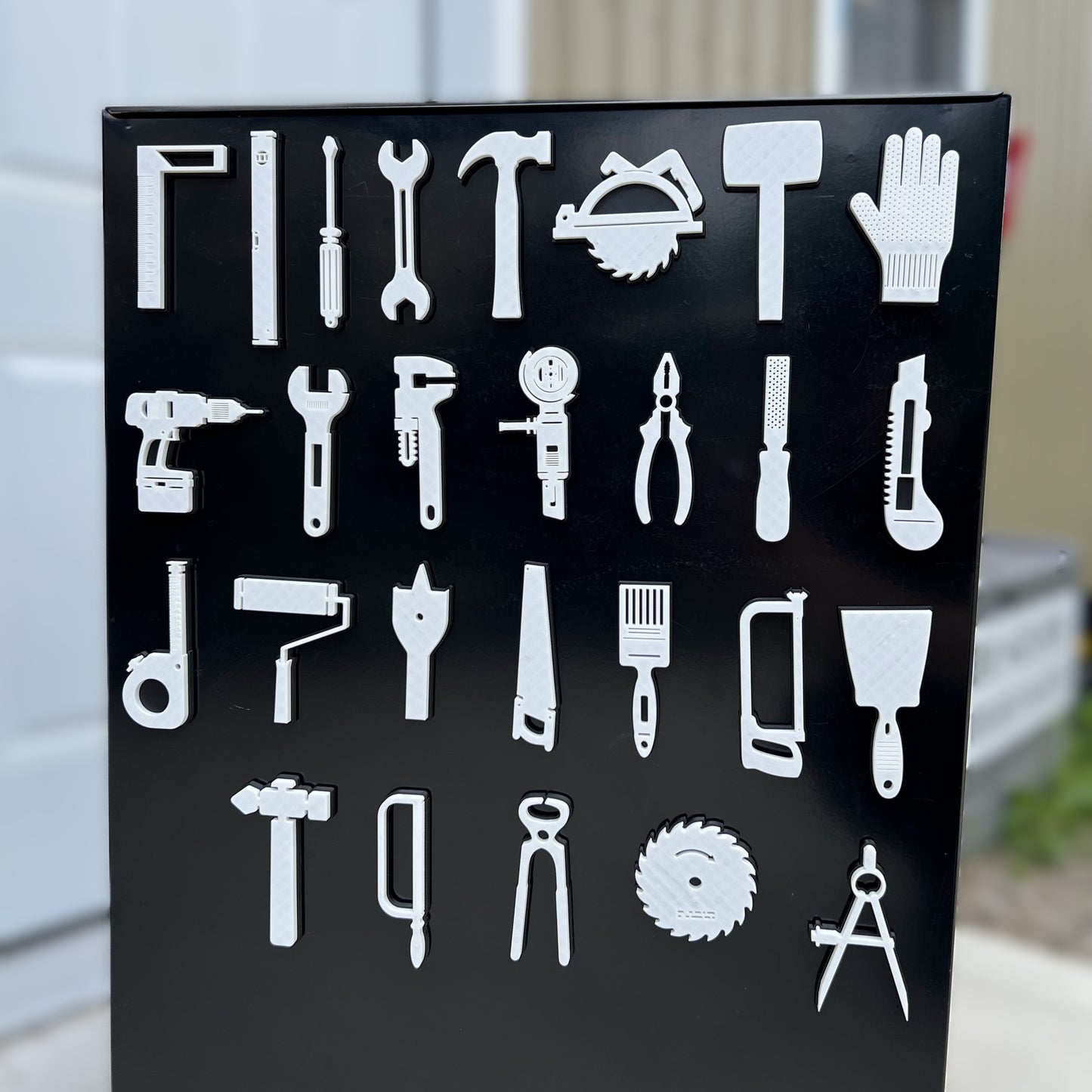 Ensemble d'icônes d'outils Mega - Badges magnétiques à double couche pour boîte à outils - Plusieurs couleurs disponibles