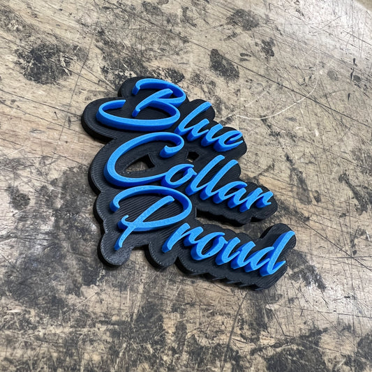 Blue Collar Proud Emblem - Multiple Colors Available