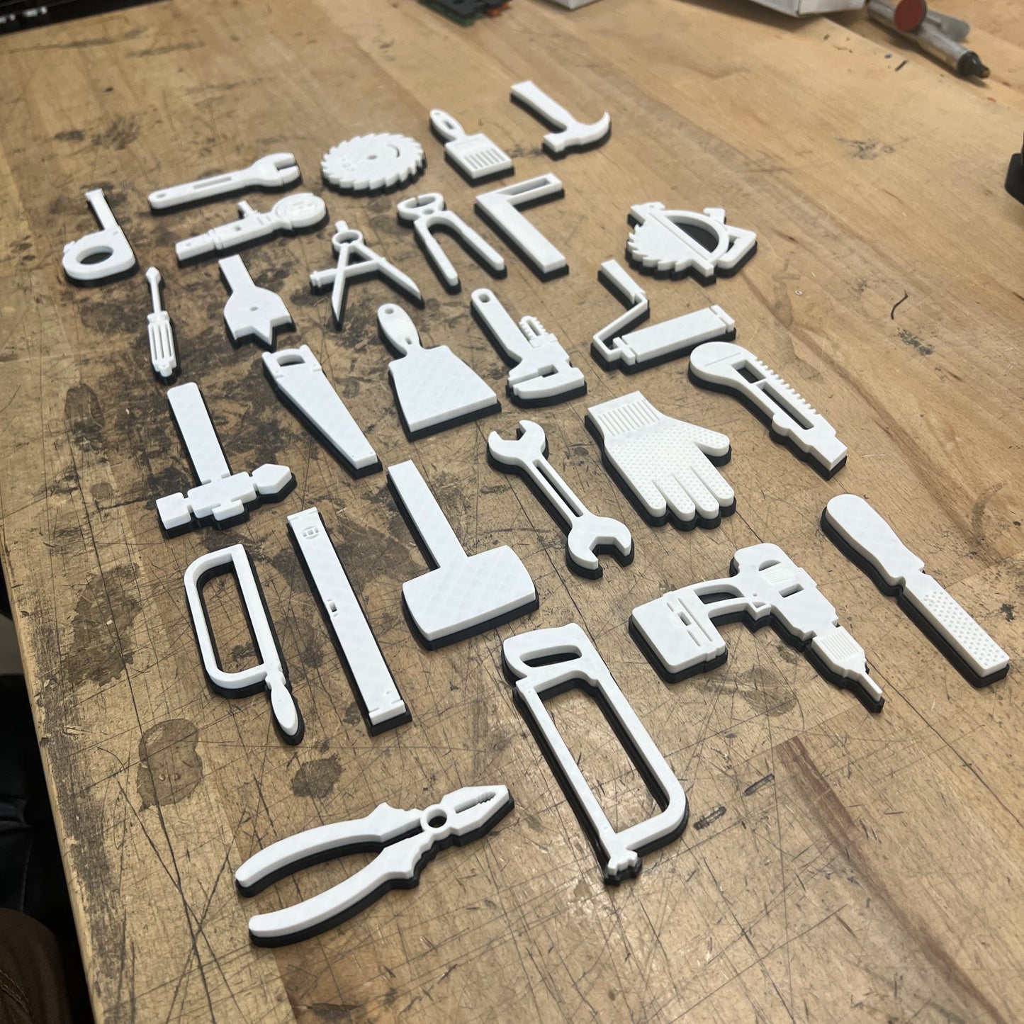 Ensemble d'icônes d'outils Mega - Badges magnétiques à double couche pour boîte à outils - Plusieurs couleurs disponibles