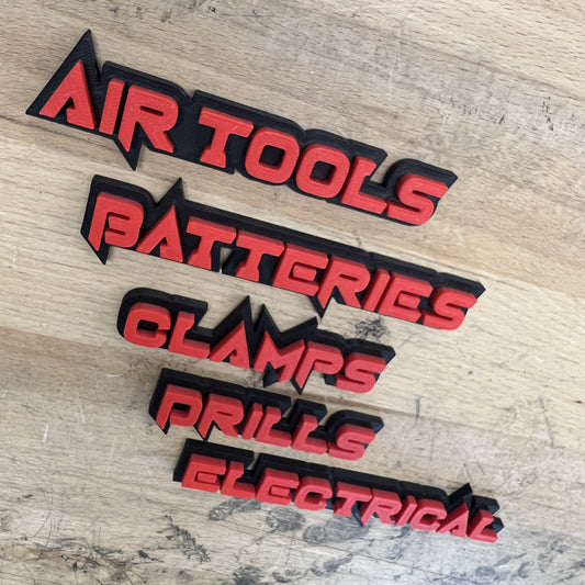 Custom Toolbox Drawer Emblems - Torque - Choose 5