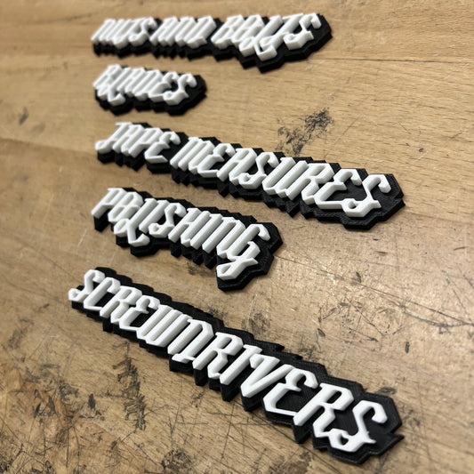 Badges de boîte à outils - Police Wisconsin - Choix de 5 - Double couche