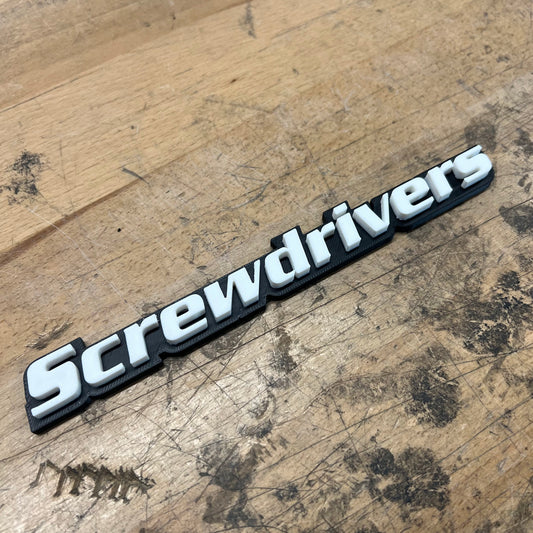 Custom Toolbox Drawer Emblems - Screwdrivers
