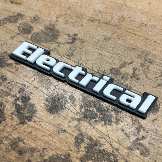 Custom Toolbox Drawer Emblems - Electrical