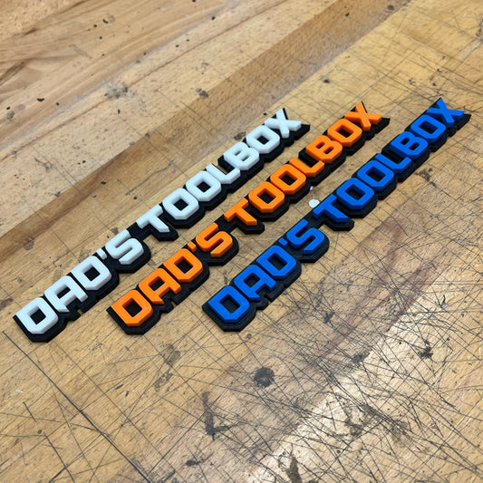 Dad's Toolbox Emblem - Multiple Colors Available