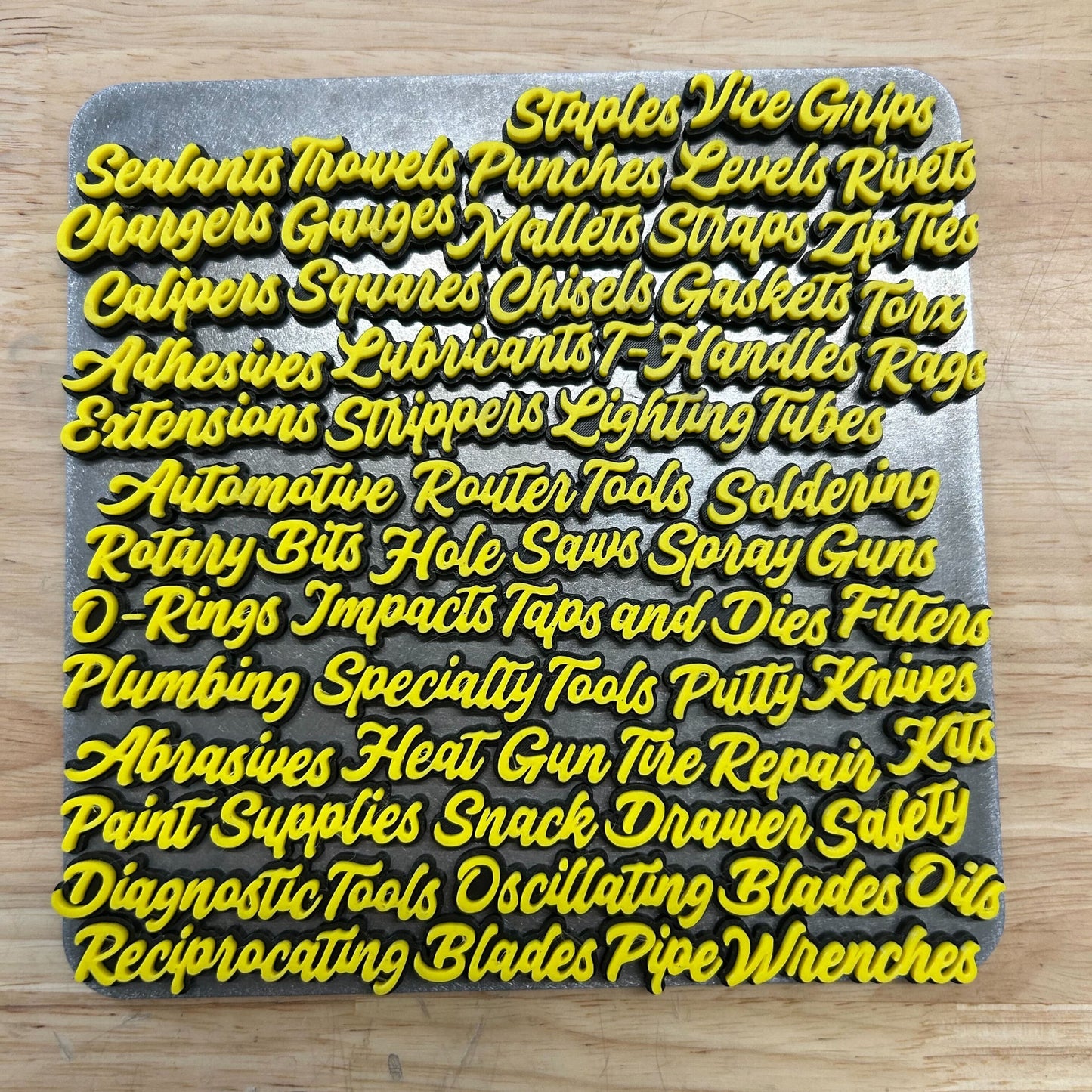 Script Mini Toolbox Label Expansion Set - 50pcs - Multiple Color Choices