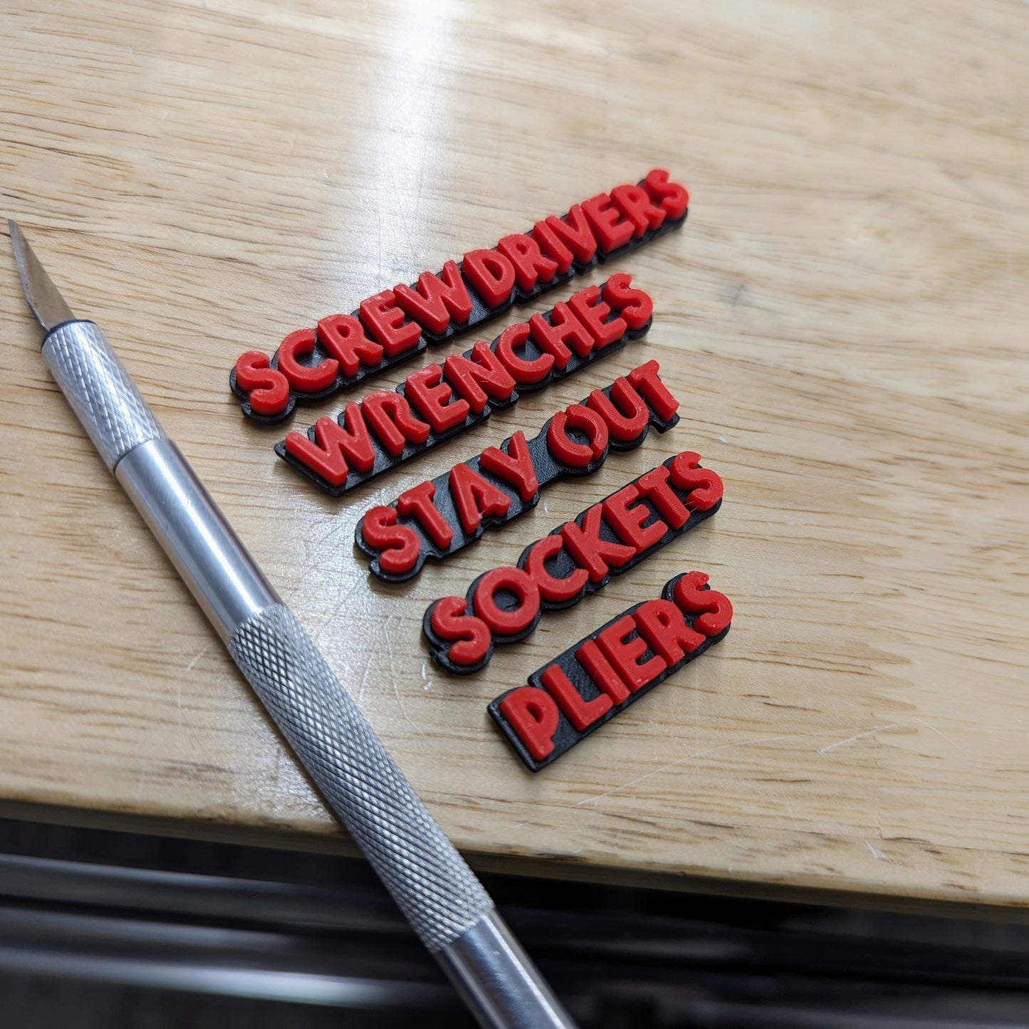 Bold Mini Toolbox Labels - Type Your Own - Multiple Color Choices