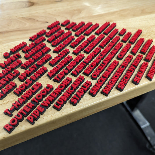 Bold Mini Toolbox Label Expansion Set #1 - 50pcs - Multiple Color Choices