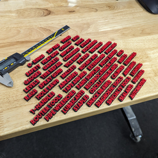 Bold Mini Toolbox Label Expansion Set #1 - 50pcs - Multiple Color Choices