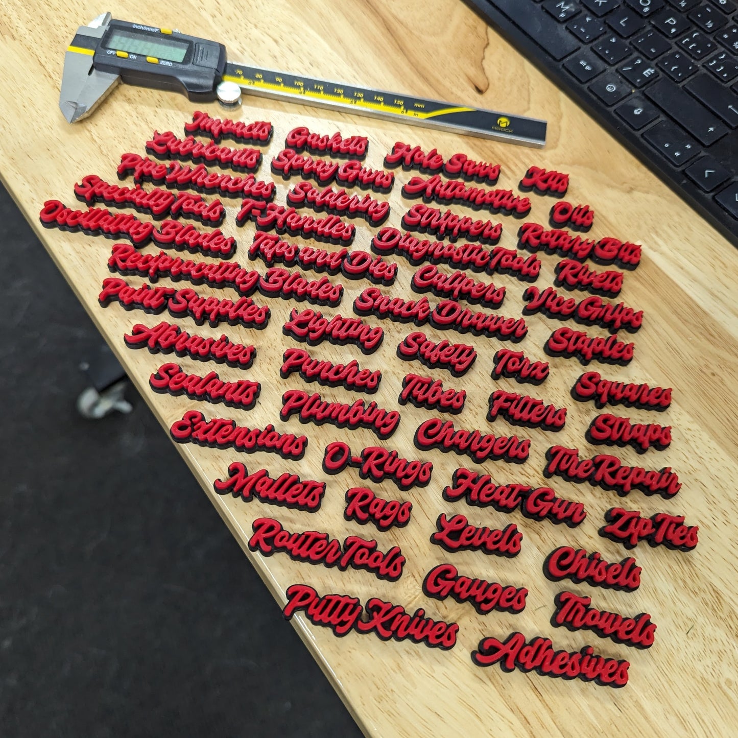 Script Mini Toolbox Label Expansion Set - 50pcs - Multiple Color Choices