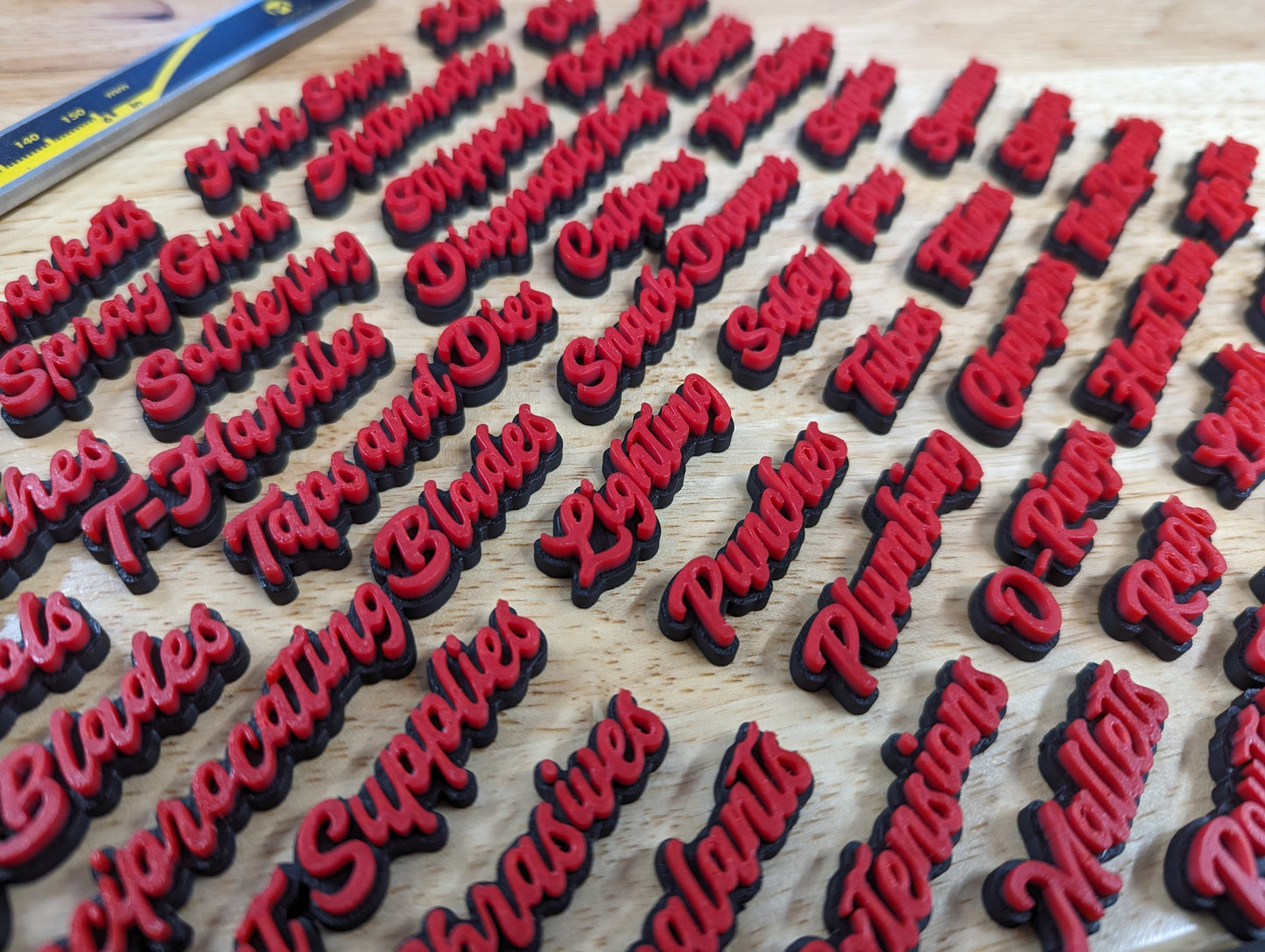 Script Mini Toolbox Label Expansion Set - 50pcs - Multiple Color Choices