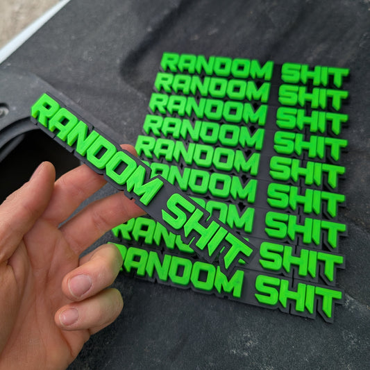 Complete Toolbox Label Kit (Random Shit Emblem x10) - Multiple Color Choices