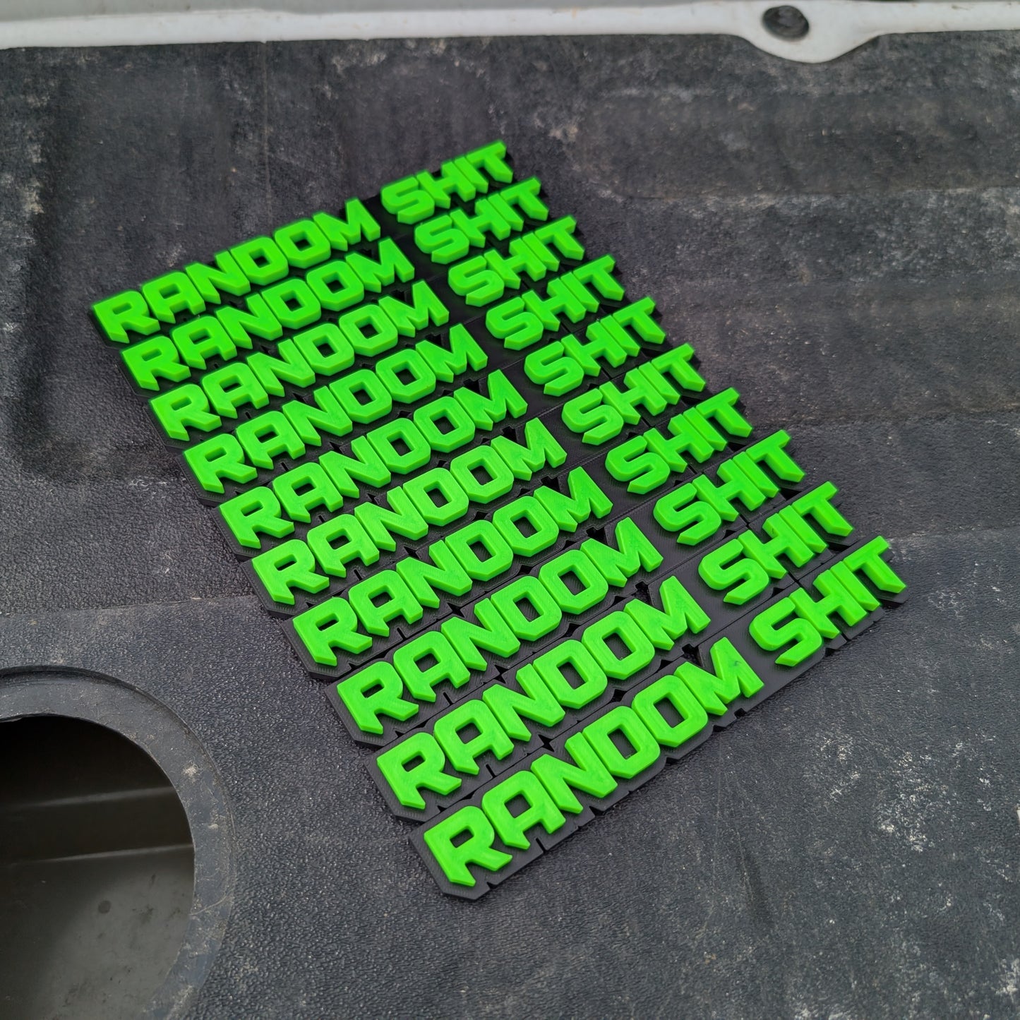 Complete Toolbox Label Kit (Random Shit Emblem x10) - Multiple Color Choices