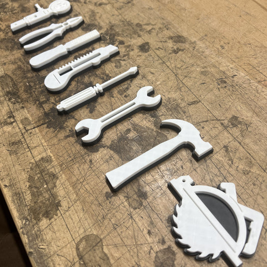 Tool Icon Essentials Set - Magnetic Toolbox Badges - Multiple Colors Available - Economy