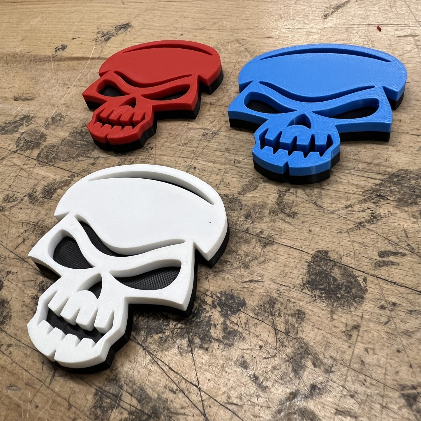 Emblème de boîte à outils personnalisé - Crâne - Plusieurs couleurs disponibles