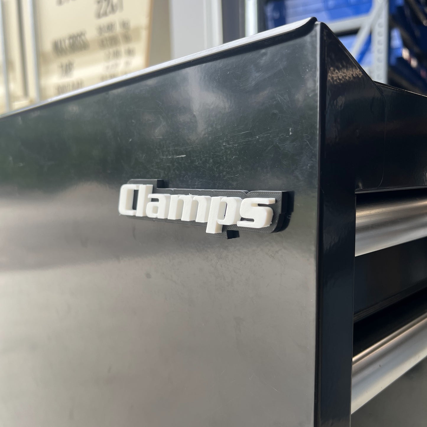 Custom Toolbox Drawer Emblems - Clamps