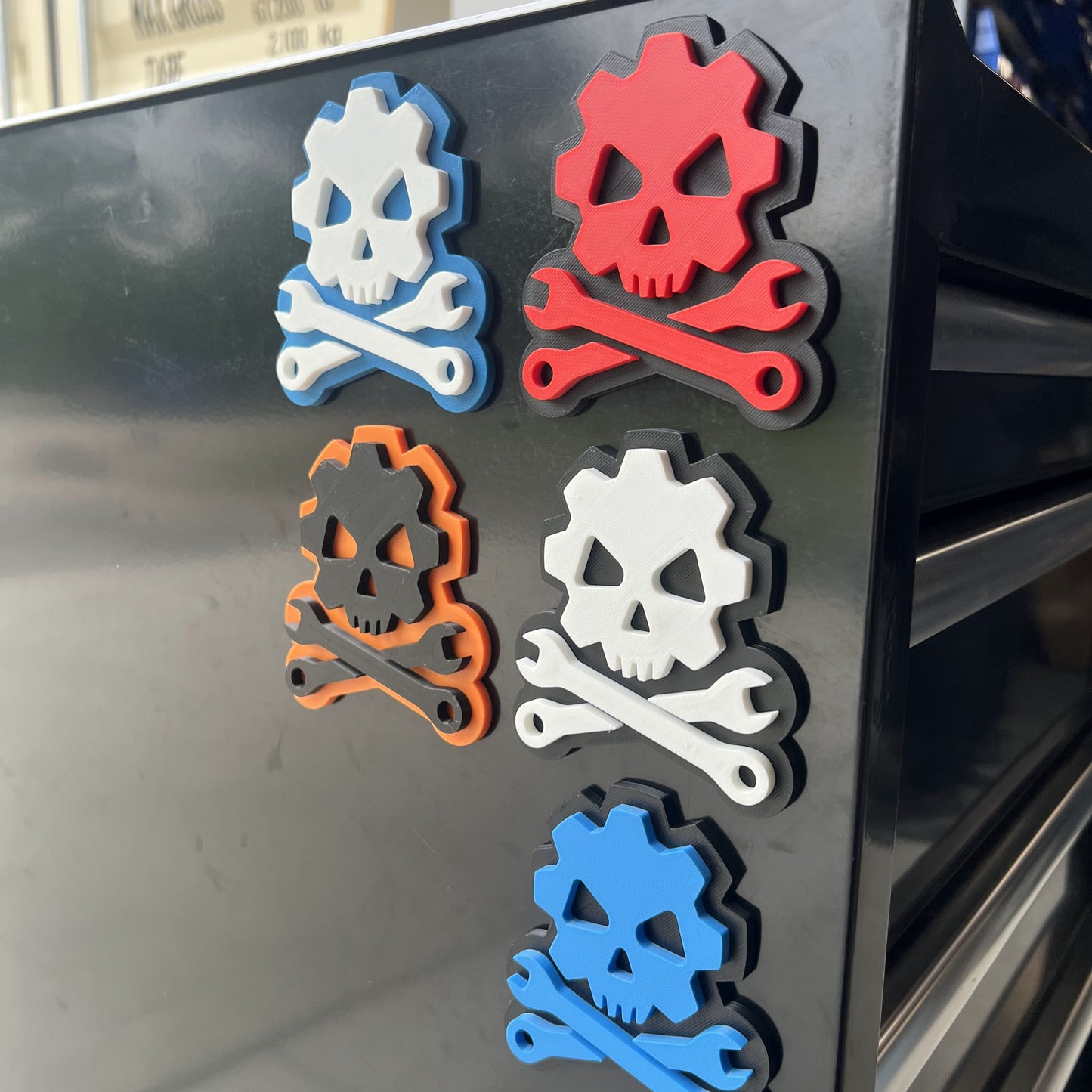 Mechanic Skull Emblem - Multiple Colors Available