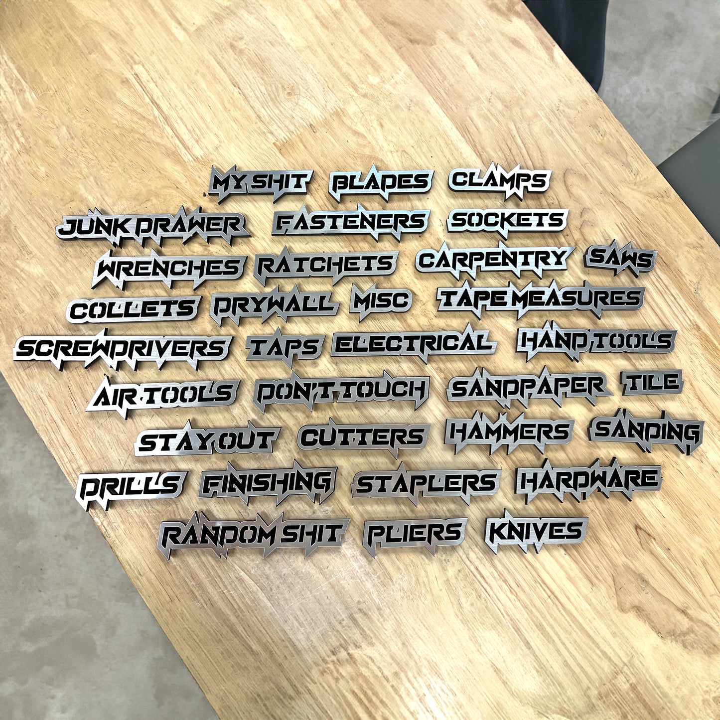 Custom Toolbox Drawer Emblems - Sharp - Choose 5