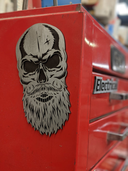 Custom Toolbox Drawer Emblems - Bearded Skull