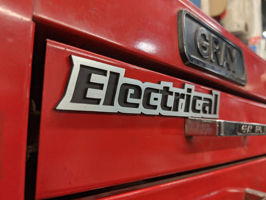 Custom Toolbox Drawer Emblems - Electrical