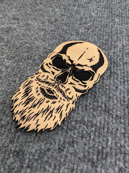 Custom Toolbox Drawer Emblems - Bearded Skull