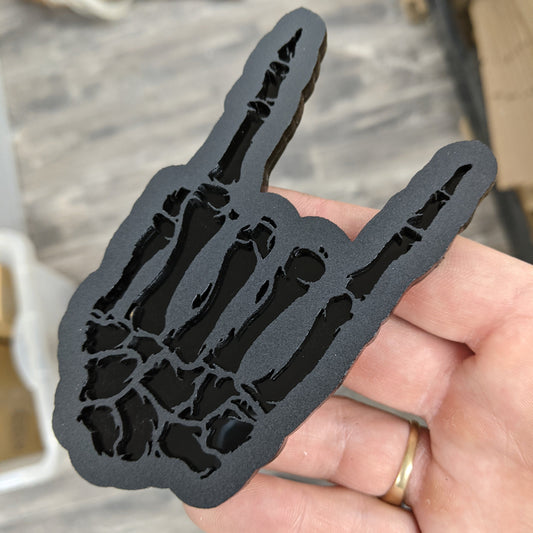 Custom Toolbox Drawer Emblems - Rock On Skeleton