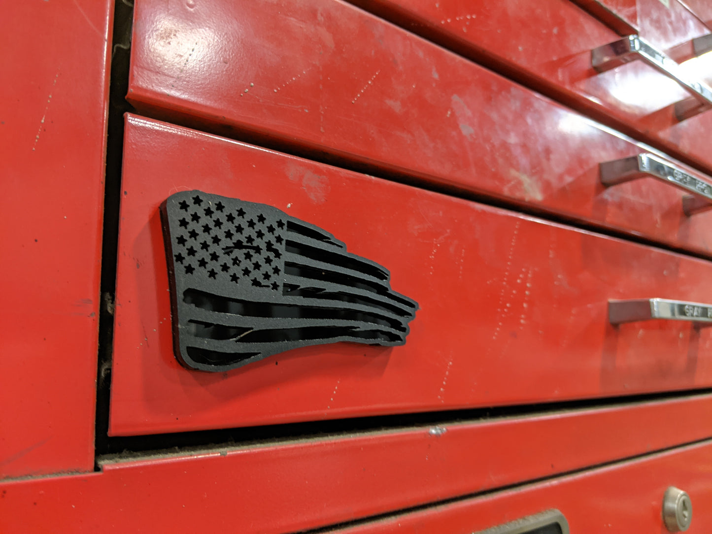 Custom Toolbox Drawer Emblems - Battle Flag